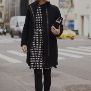 JCREW Black cocoon coat